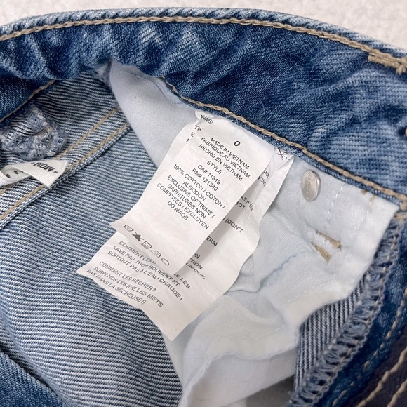 garage denim floral embroidered distressed mom jeans - Picture 8 of 11